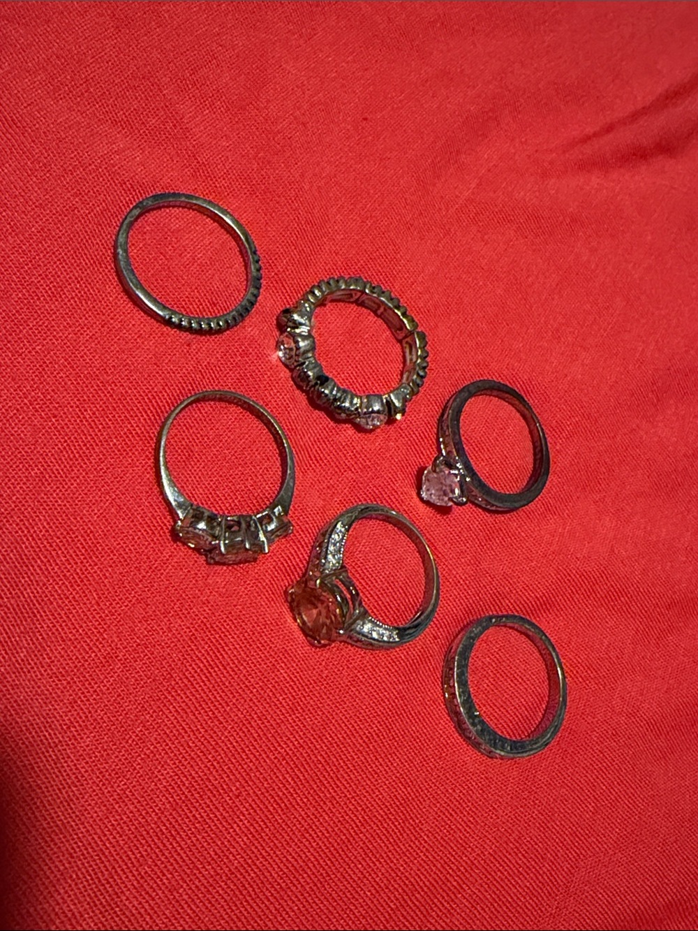 6-piece costume jewelry ring set